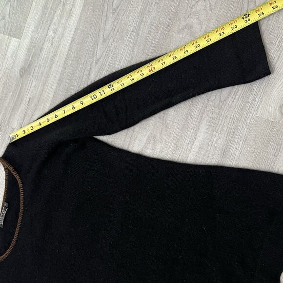 Peruvian Connection Women’s Scoop Neck Baby Alpaca Sweater Size M Black - Picture 7 of 7
